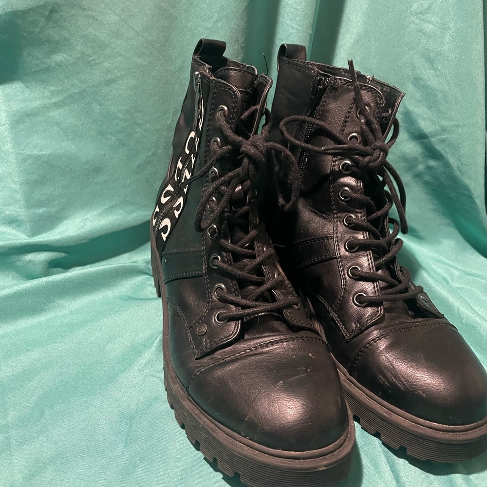 Guess Black Combat Boots